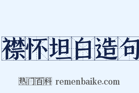 襟怀坦白造句是什么意思的图片